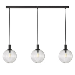 Oriel Lighting Indoor Pendants Black/Clear Legarno Pendant Light 3Lt Lights-For-You SL63723CL