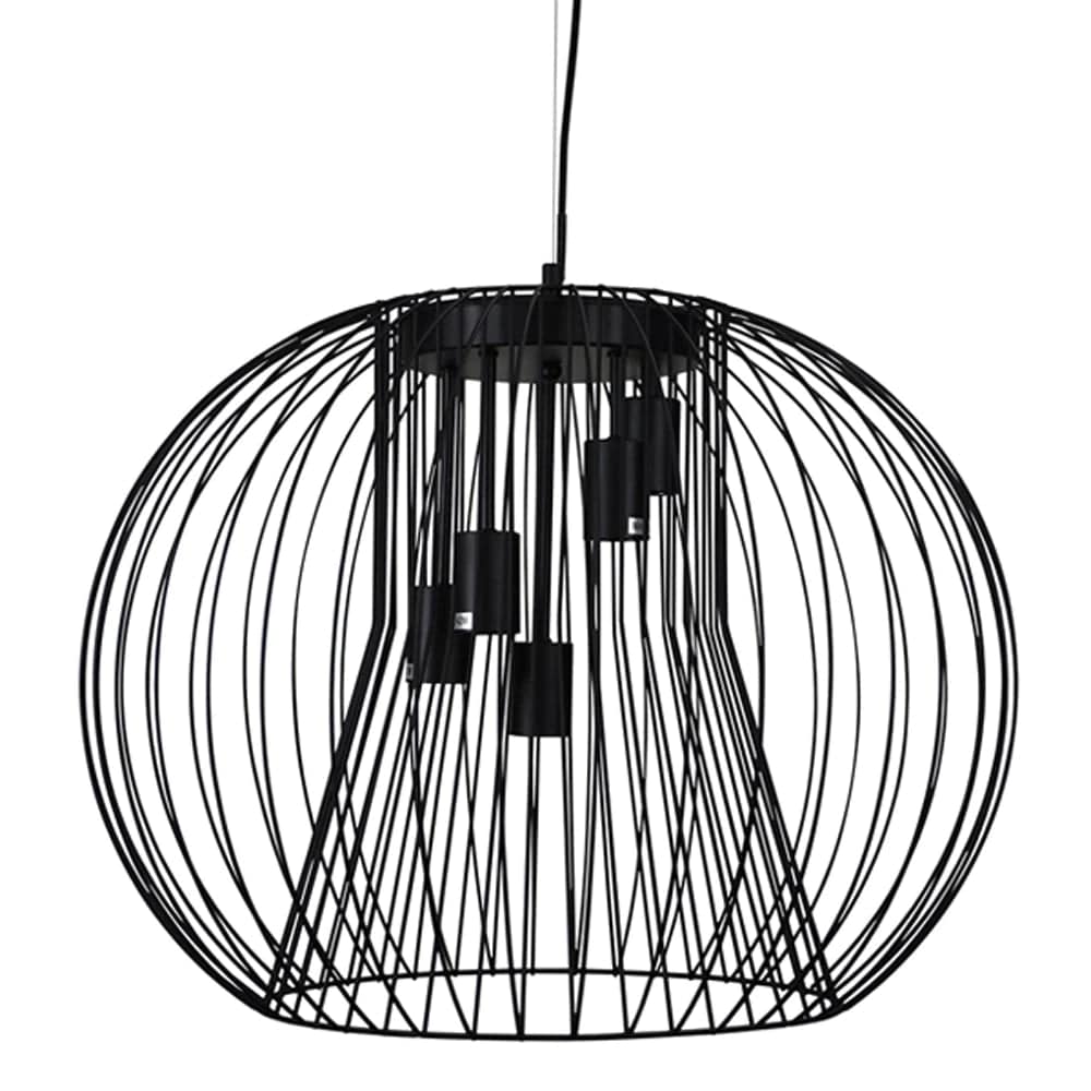 Oriel Lighting Indoor Pendants Malo.60 Wire Pendant Light Large 5Lt in Black Lights-For-You OL68752/5BK 9324879221825