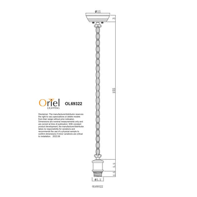 Oriel Lighting Indoor Pendants Oriel Albany Chain White Suspension Lights-For-You OL69322WH