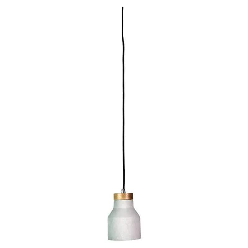 Oriel Lighting Indoor Pendants Panto Pendant Scandustrial 1L Concrete+Timber Finish Lights-For-You OL64722 9324879206051