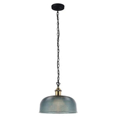 Oriel Lighting Indoor Pendants Retro Pendant Light in Clear, Amber Or Blue Lights-For-You OL62255/27BL 9324879205467