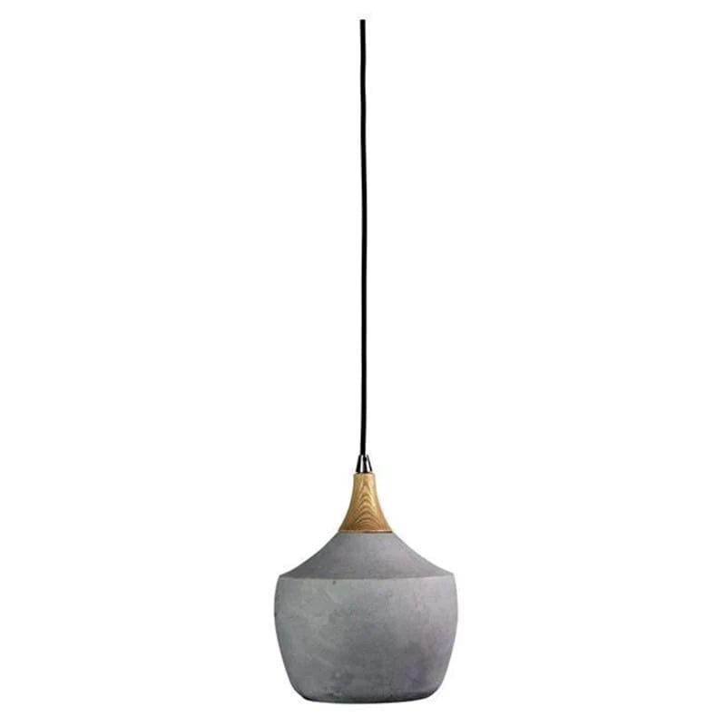 Oriel Lighting Indoor Pendants Scandustrial Pendant Concrete & Timber Finish Lights-For-You OL64724 9324879206075