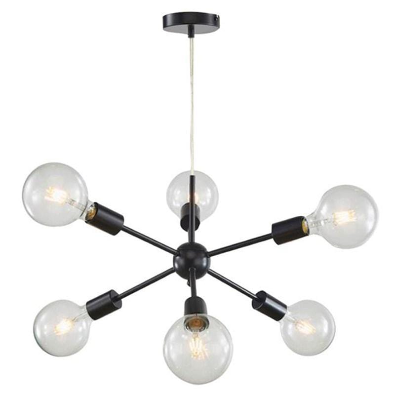 Oriel Lighting Indoor Pendants Sputnik Groovy Satellite Pendant Light Lights-For-You SL63206BK 9324879218818