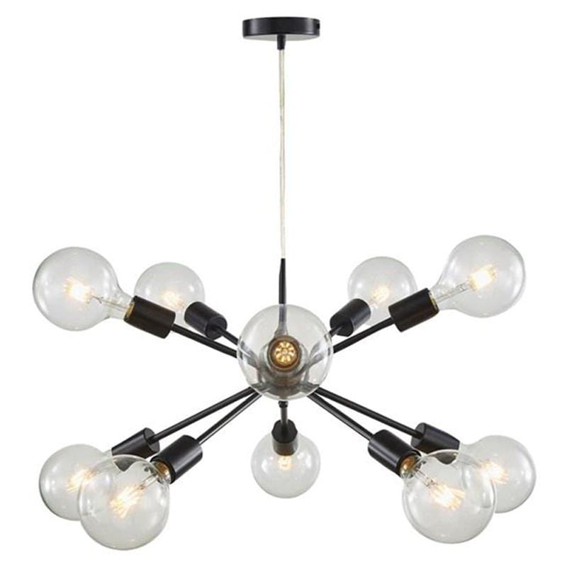 Oriel Lighting Indoor Pendants Sputnik Groovy Satellite Pendant Light Lights-For-You SL63210BK 9324879218825