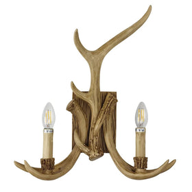 Oriel Lighting Indoor Wall Lights Hyort Twin Wall Light in Natural Resin Lights-For-You OL65273/2 9324879220224