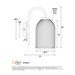 Oriel Lighting Indoor Wall Lights Oriel Arley Opal Matt Wall Light Lights-For-You OL69551BK