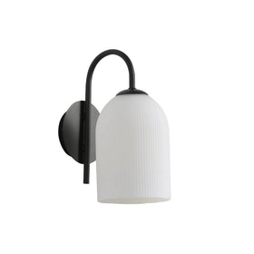 Oriel Lighting Indoor Wall Lights Oriel Arley Opal Matt Wall Light Lights-For-You OL69551BK