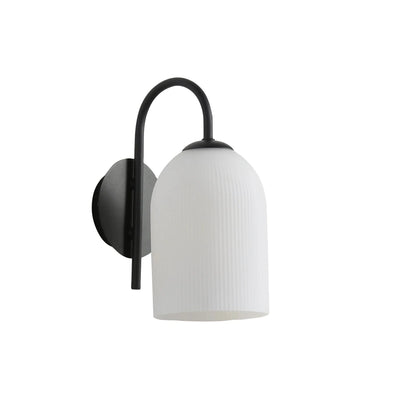 Oriel Lighting Indoor Wall Lights Oriel Arley Opal Matt Wall Light Lights-For-You OL69551BK