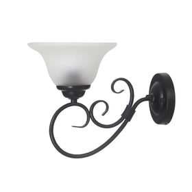 Oriel Lighting Indoor Wall Lights Oriel Gaston II Traditional Frost Lights-For-You OL65901BK