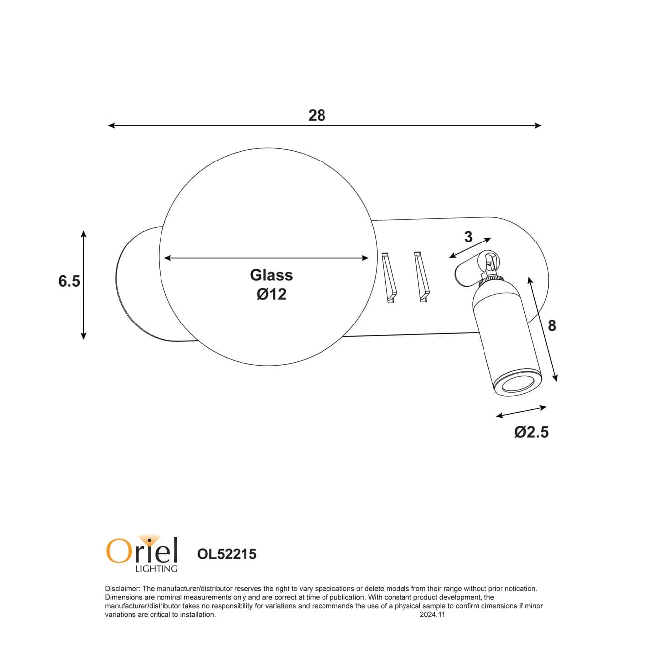 Oriel Lighting Indoor Wall Lights Oriel Harlow Wall Light Lights-For-You