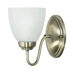 Oriel Lighting Indoor Wall Lights Rochester Traditional Glass Indoor Wall Light 1Lt Lights-For-You OL65321/1AB 9324879224826