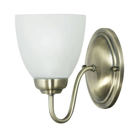 Oriel Lighting Indoor Wall Lights Rochester Traditional Glass Indoor Wall Light 1Lt Lights-For-You OL65321/1AB 9324879224826