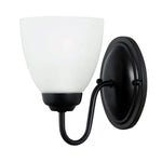 Oriel Lighting Indoor Wall Lights Rochester Traditional Glass Indoor Wall Light 1Lt Lights-For-You OL65321/1BK 9324879224819