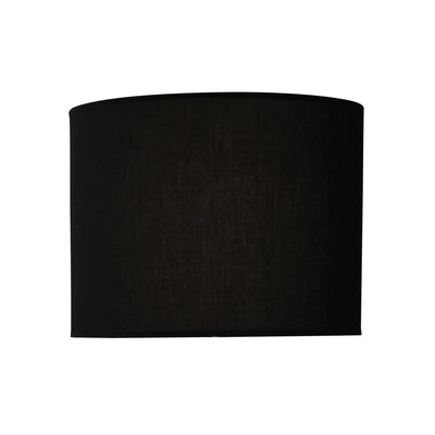 Oriel Lighting Lamp Shades Oriel Lighting 40cm Poly Cotton Drum Shade Black Lights-For-You OL91961BK
