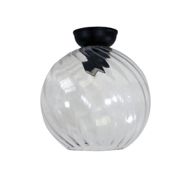 Oriel Lighting Lighting Accessories Oriel TWIST.20 DIY BK Textured Clear Glass Lights-For-You OL2262BK