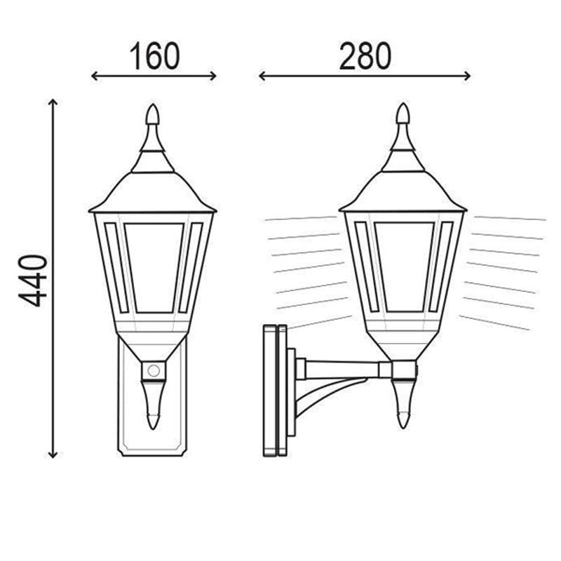 Oriel Lighting Outdoor Wall Lights Java Mini Coach Light Lights-For-You