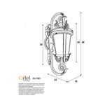 Oriel Lighting Outdoor Wall Lights Oriel Albion Wall Traditional Outdoor Lights-For-You OL7381BK