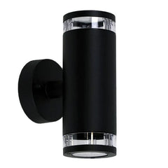 Oriel Lighting Outdoor Wall Lights Tove Outdoor Up/Down Wall Light 2Lt in Black Lights-For-You OL7462BK 9324879221054