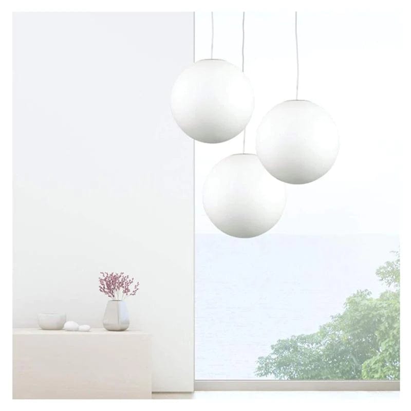 Acrylic Pendant Sphere In White 3 Sizes