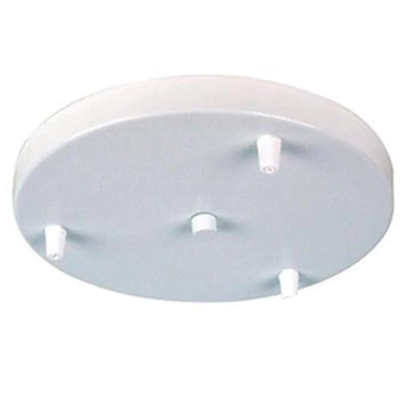 Oriel Lighting Pendant Light White Parti Pan Accessories-Pendant Canopy 3LT Lights-For-You OL69256WH