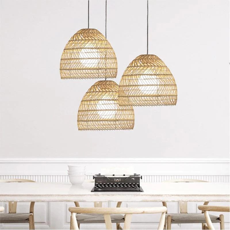 Oriel Lighting Pendant Shade Natural Mette 35 Cane Woven Rattan Shade Lights-For-You OL64469/35