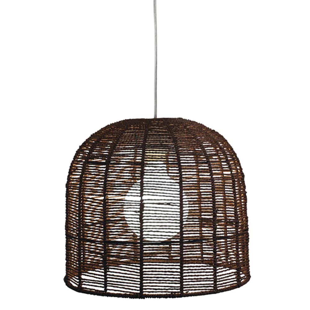 Oriel Lighting Pendant Shades Accessories - Poppa Woven Pendant Shade Only in Brown Lights-For-You OL64464 9324879222426