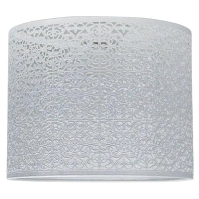 Oriel Lighting Shade Bursa DIY Shade in Black/White/Chrome Lights-For-You OL2267WH 9324879216173