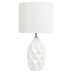 Oriel Lighting Table Lamps Ceramic Table Lamp With Glossy Ivory Glaze Lights-For-You OL98870 9324879218627