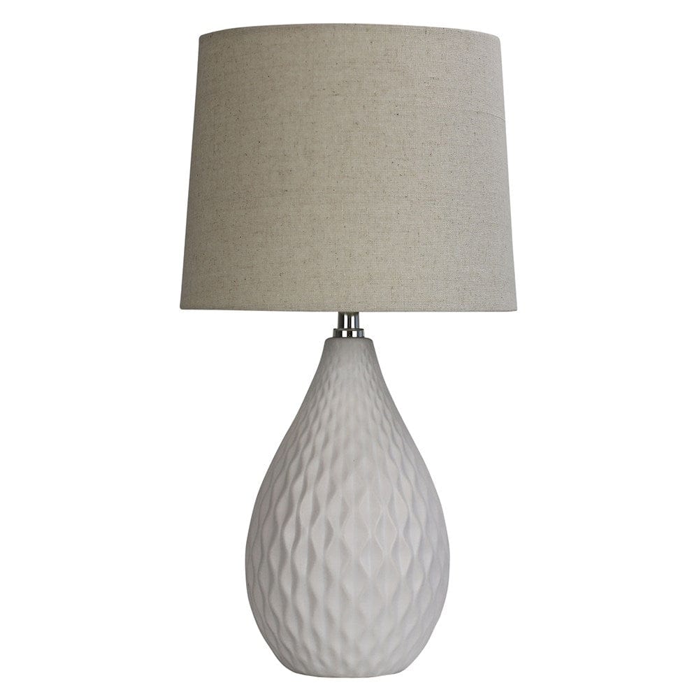 Oriel Lighting Table Lamps Danu Ceramic Table Lamp in Off-White Lights-For-You OL94522 9324879223102