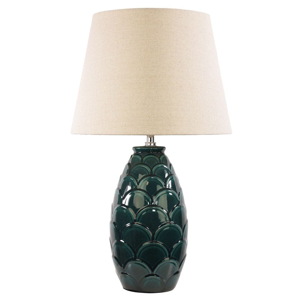 Oriel Lighting Table Lamps Delphin Ceramic Table Lamp Green Lights-For-You OL94535 9324879224130