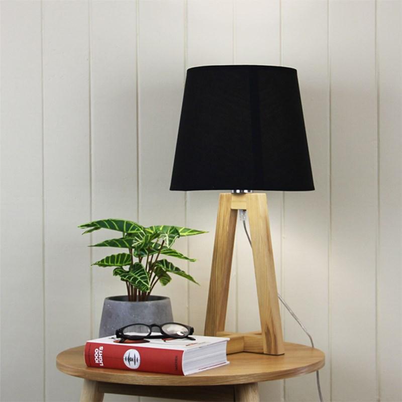 Oriel Lighting Table Lamps Edra Scandi Wooden Table Lamp Lights-For-You
