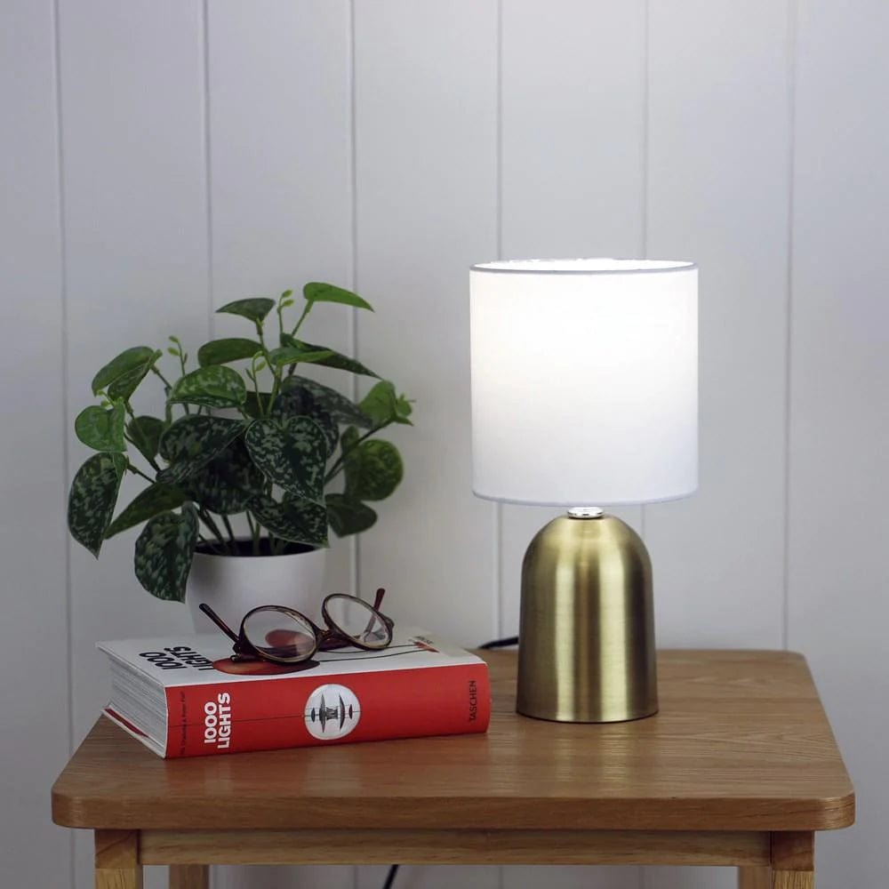 Oriel Lighting Table Lamps Espen Touch Table Lamp in Antique Brass, Brushed Chrome or Gunmetal Lights-For-You