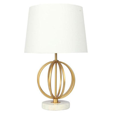 Gold Table Lamp with Marble Base