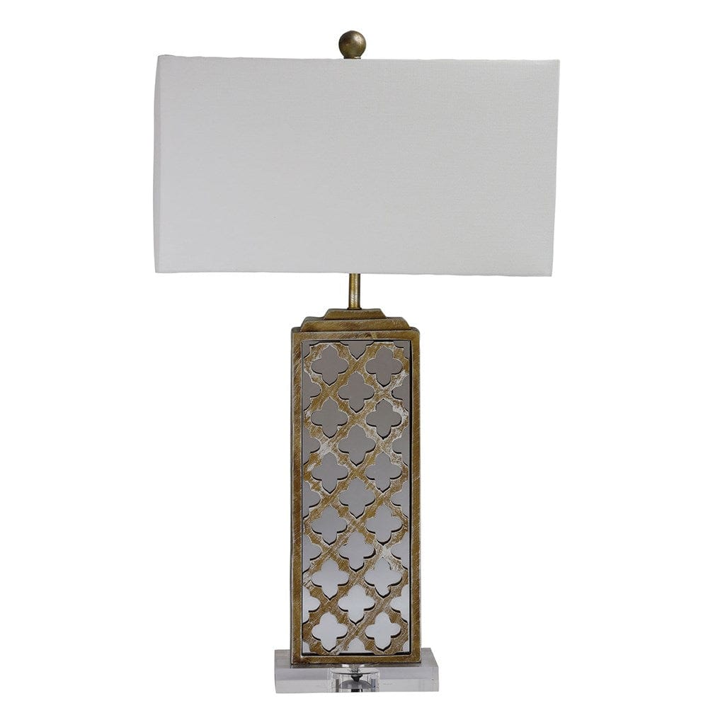 Oriel Lighting Table Lamps Brown & Mirror Granada Table Lamp in Brown & Mirror Lights-For-You OL98888