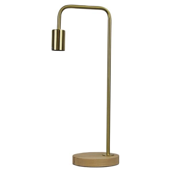 Oriel Lighting Table Lamps Brushed Brass Lane Scandustrial Table Lamp w/ Arm Lights-For-You OL93131BB