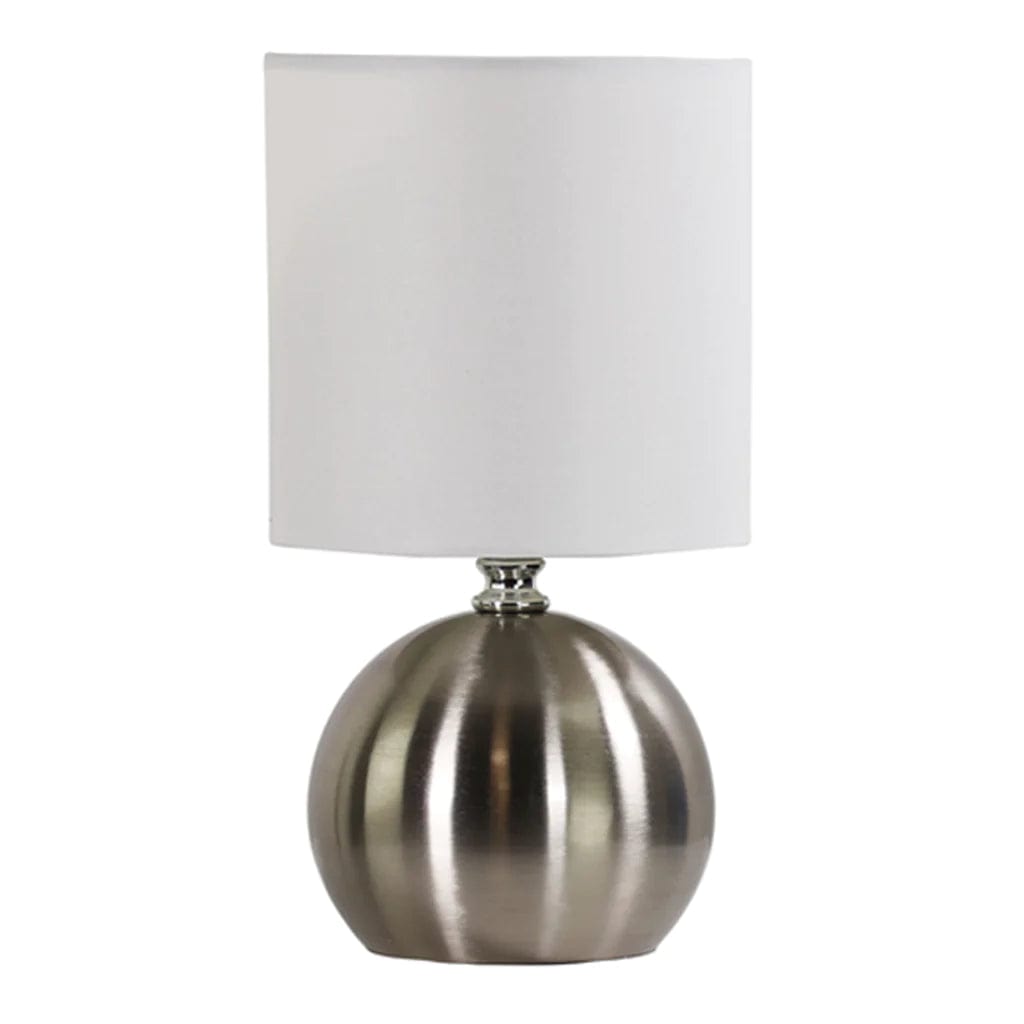 Oriel Lighting Table Lamps Brushed Chrome Lotti Touch Table Lamp Antique Brass, Brushed Chrome, Gunmetal Lights-For-You LF9201BC