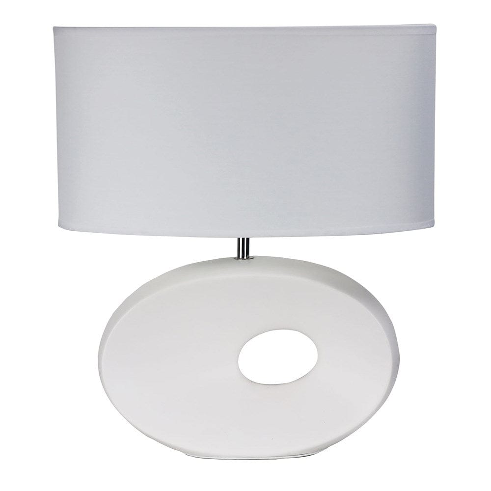 Oriel Lighting Table Lamps White Louise Table Lamp Lights-For-You OL90153WH