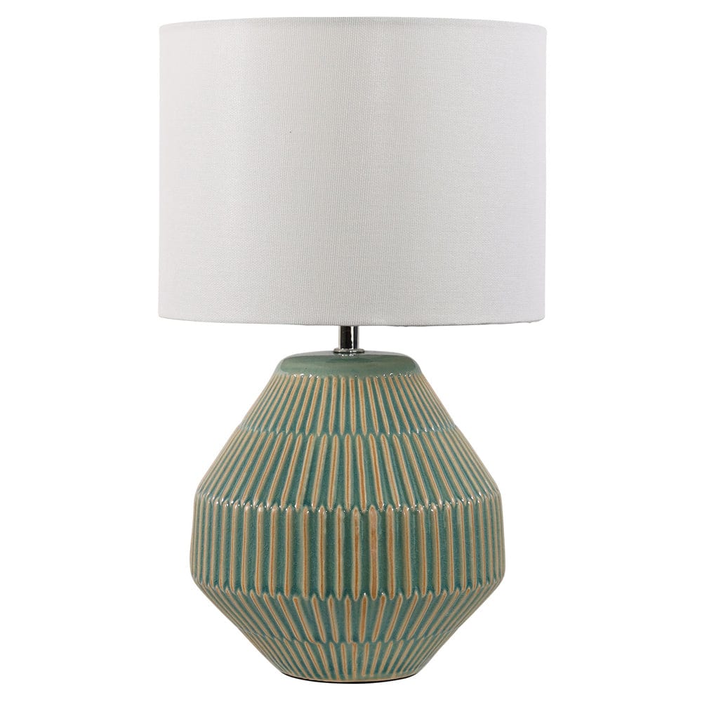 Oriel Lighting Table Lamps Maya Ceramic Table Lamp Green Lights-For-You OL94537 9324879224154