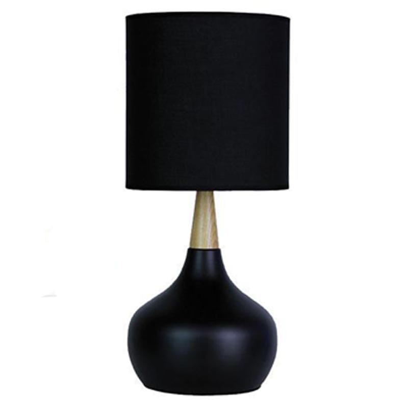 Oriel Lighting Table Lamps Black Pod Table Lamp On / Off Touch Lights-For-You OL93125BK