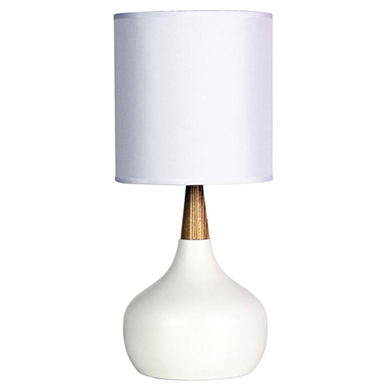Oriel Lighting Table Lamps White Pod Table Lamp On / Off Touch Lights-For-You OL93125WH