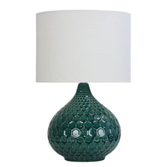 Oriel Lighting Table Lamps Ridley Table Lamp in Teal Lights-For-You OL94524 9324879223225