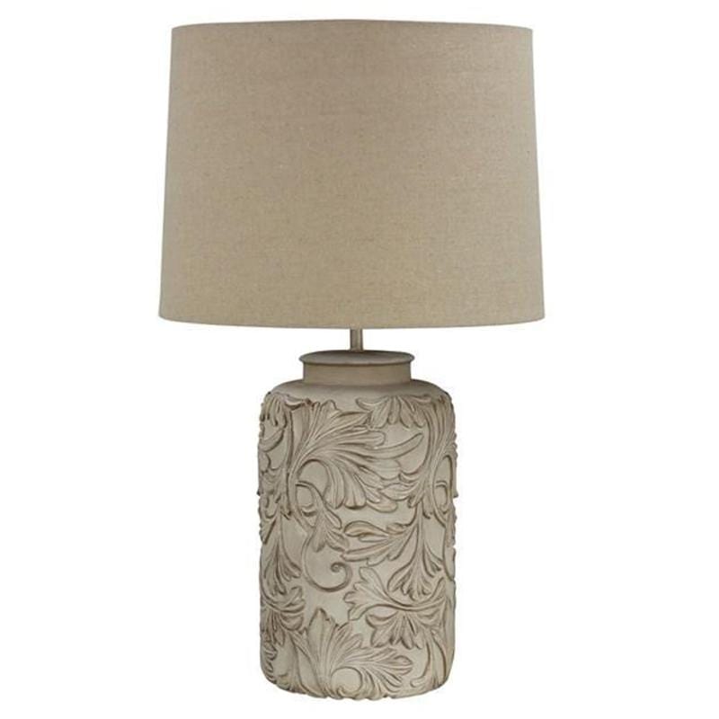 Oriel Lighting Table Lamps Romantic Embossed Floral Table Lamp Lights-For-You OL98856 9324879214919