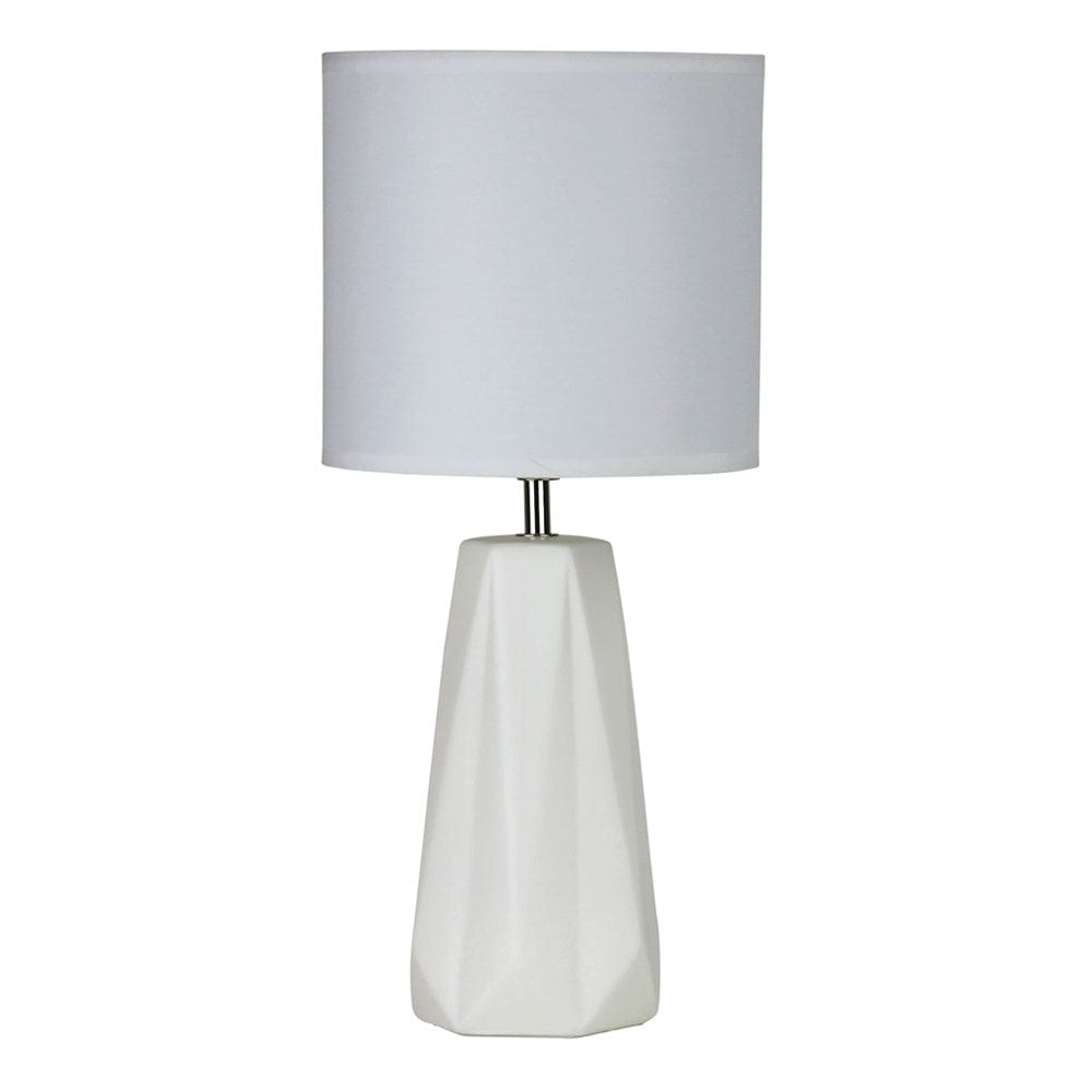 Oriel Lighting Table Lamps Shelly Ceramic Table Lamp in Black or White Lights-For-You OL90115WH 9324879221238