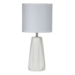 Oriel Lighting Table Lamps Shelly Ceramic Table Lamp in Black or White Lights-For-You OL90115WH 9324879221238