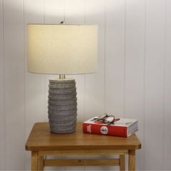 Oriel Lighting Table Lamps Grey Strata Table Lamp in Grey Lights-For-You OL98887