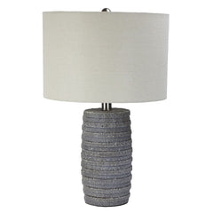 Oriel Lighting Table Lamps Strata Table Lamp in Grey Lights-For-You OL98887 9324879222624