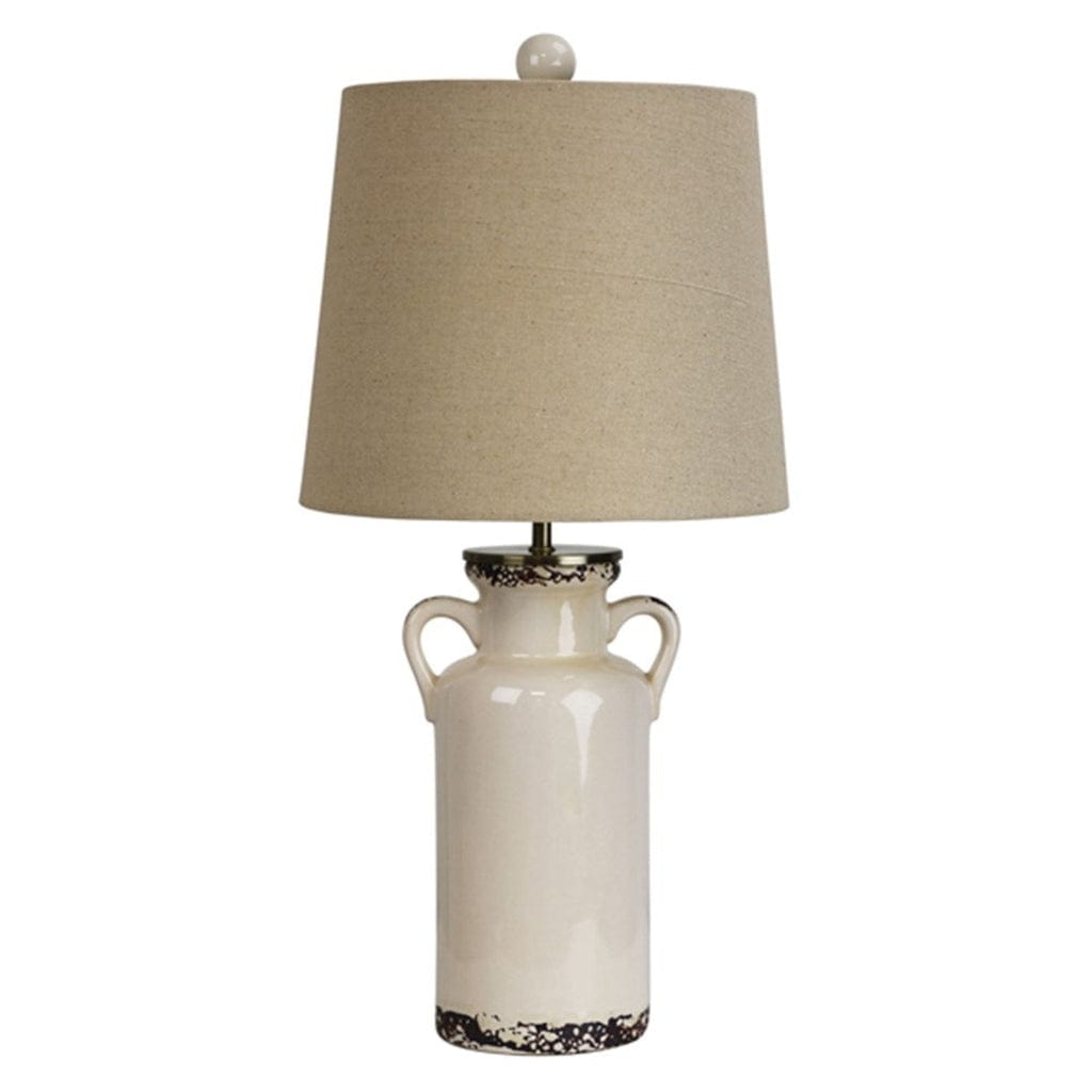 Oriel Lighting Table Lamps Whitby Ceramic Table Lamp White Lights-For-You OL98897 9324879222501