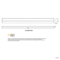 Oriel Lighting Vanity Lights MODE.90 CTS LED Vanity Light 14w 900mm in White Lights-For-You OL60853/900WH 9324879224765