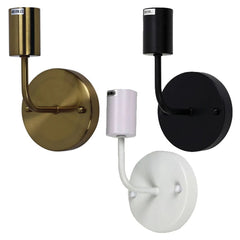 Oriel Lighting Wall Light Pip Indoor Wall Light 1Lt in Brushed Brass, Black or White Lights-For-You