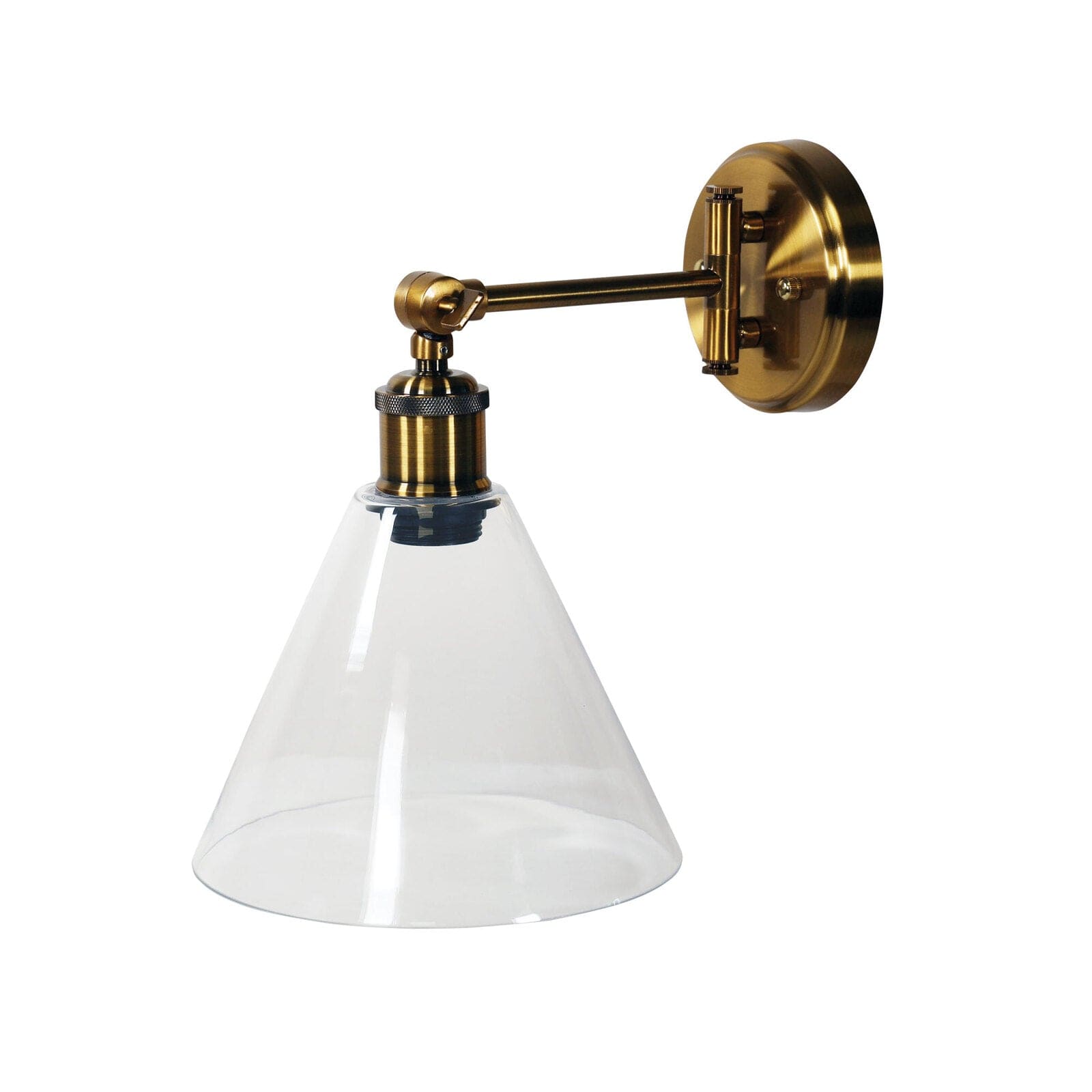 Oriel Lighting Wall Lights HEATH WALL LIGHT BRASS / CLEAR Lights-For-You OL69481BR 9324879225007